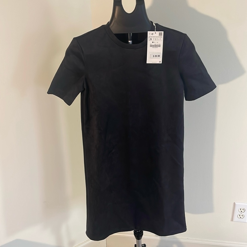 Zara Suede Black Dress, NWT